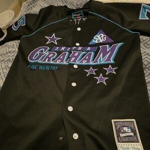 Smith & Graham  Black Jersey with Purple and Teal Accents
